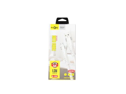 Dây nạp điện thoại cổng USB-A ra micro USB 1.2m 6A trong hộp giấy treo (bịch: 10ks)