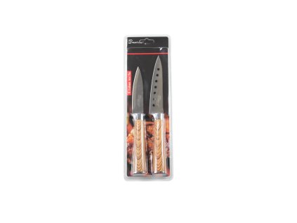 Dao thái gọt rau củ bộ 2ks 20.5x2cm + 23.8x2cm trong vỉ nhựa treo