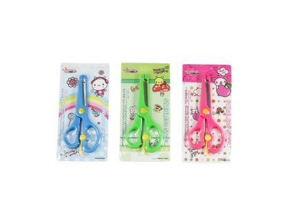Kéo trẻ em 13.5cm có bọc lưỡi trong vỉ nhựa treo (bịch: 12ks)