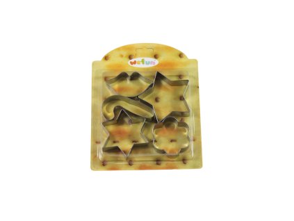 Khuôn cắt bánh inox bộ 5ks trong vỉ giấy treo (bịch: 12 bộ)