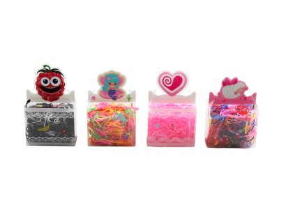 Nịt buộc tóc trong hộp nhựa vuông (bịch: 12ks)