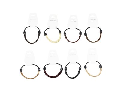 Dây buộc tóc tóc giả bện vỉ giấy treo (bịch: 30ks)