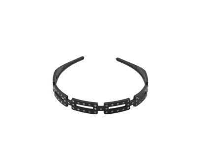 Bờm silicon đen đính đá (bịch: 12ks)