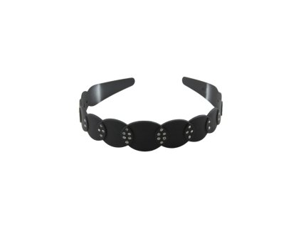 Bờm nhựa đen đính đá (bịch: 12ks)