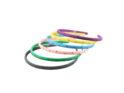 Bờm silicon nhỏ màu đính đá (bịch: 12ks)