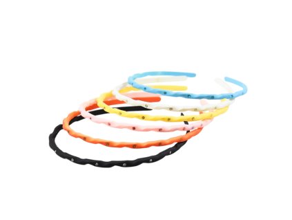 Bờm silicon nhỏ màu đính đá (bịch: 12ks)