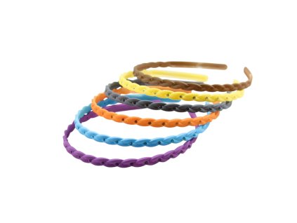 Bờm silicon xoắn màu đính đá (bịch: 12ks)