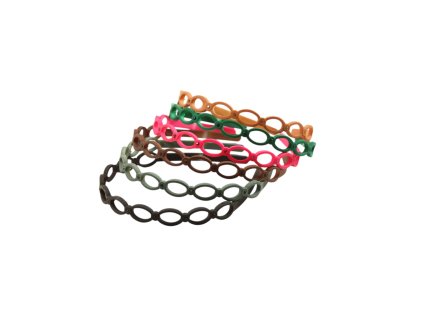 Bờm silicon vòng màu đính đá (bịch: 12ks)