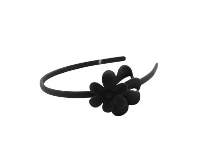 Bờm silicon đen gắn hoa (bịch: 12ks)