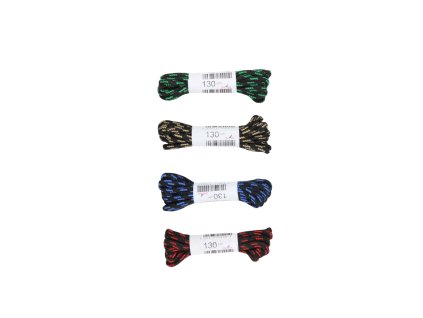 Dây buộc giầy tròn pha màu 130cm (bịch: 12ks)