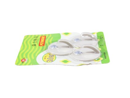 Móc dán nhựa tròn bộ 3ks vỉ giấy treo (bịch: 12 bộ)