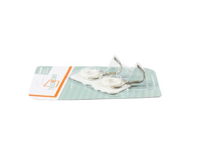 Móc dán nhựa vuông móc sắt động bộ 2ks vỉ giấy treo (bịch: 12 bộ)