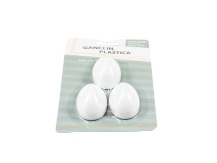 Móc dán nhựa bầu dục bộ 3ks vỉ giấy treo (bịch: 12 bộ)