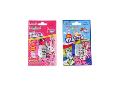 Khóa số gấu vỉ giấy treo (bịch: 12ks)