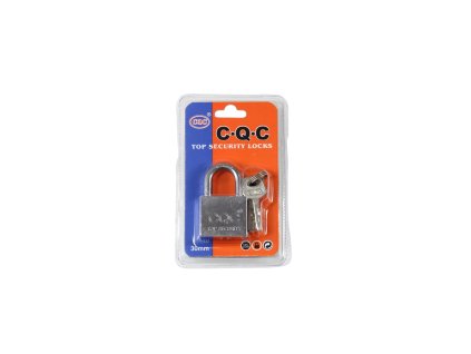 Khóa vali 30mm vuông trắng vỉ nhựa treo (bịch: 12ks)