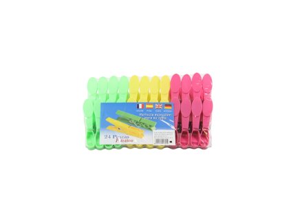 Kẹp áo nhựa dài đầu bầu dục bộ 24ks