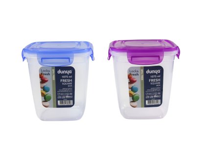 Hộp nhựa đựng đồ ăn vuông cao nắp màu 1075ml