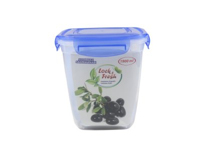 Hộp nhựa đựng đồ ăn chữ nhật cao nắp màu 1900ml