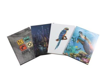 Sổ bìa cứng A4 96 trang 55g/m2 dòng kẻ ô vuông (bịch: 6ks)