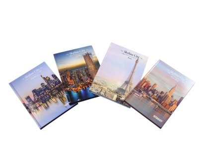 Sổ bìa cứng A5 60 trang có dòng kẻ tháp (bịch: 6ks)