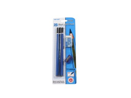 Bút chì viết bộ 3ks + tẩy + gọt (bịch: 12 bộ)
