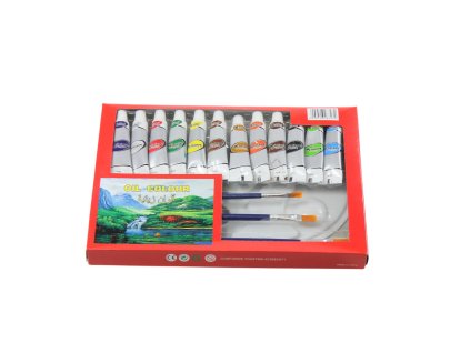 Màu vẽ nước tuýp Golden bộ 12ks + khay nhựa + 3 chổi vẽ