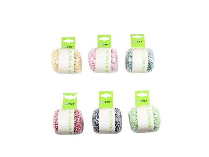 Dây buộc vải màu kẻ TMT 50g 35m vỉ giấy treo (bịch: 12ks)