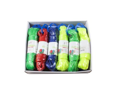 Dây phơi nylon 6mm x 20m kẹp nhựa treo (bịch: 12ks)