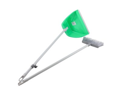 Bộ chổi quét + hót rác mũi cao su cán dài 80cm