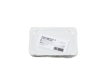 Đĩa giấy chữ nhật 11x17cm số 3 bộ 20ks