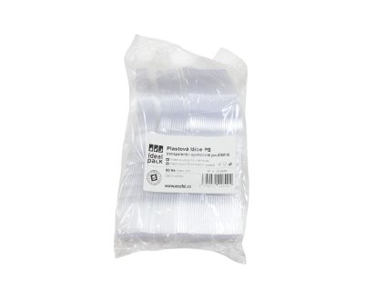 Dĩa ăn nhựa PS trong suốt bộ 50ks