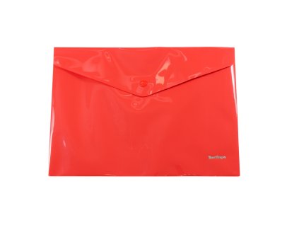 Túi đựng tài liệu A4 đóng cúc Berlingo đỏ (bịch: 10ks)