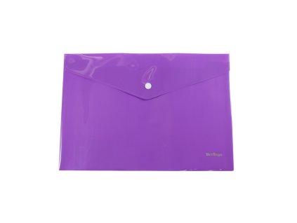 Túi đựng tài liệu A4 đóng cúc Berlingo tím (bịch: 10ks)