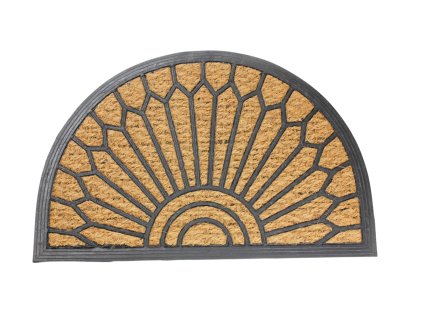 Thảm chùi chân cói viền cao su bán nguyệt 40x60cm