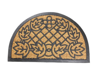 Thảm chùi chân cói viền cao su bán nguyệt 40x60cm lá