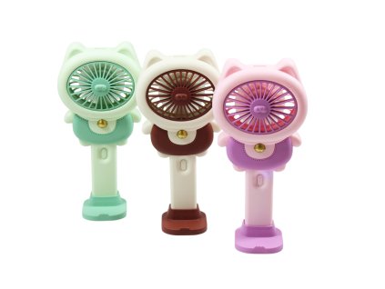 Quạt điện cầm tay mèo cắm nạp USB có chân đứng