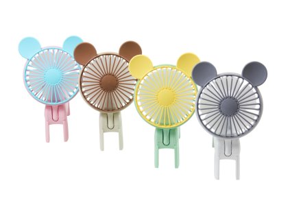 Quạt điện cầm tay gấp hình chó đèn sáng cắm nạp USB