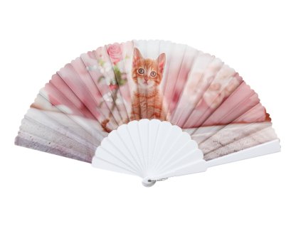 Quạt vải nan nhựa mèo (bịch: 24ks)