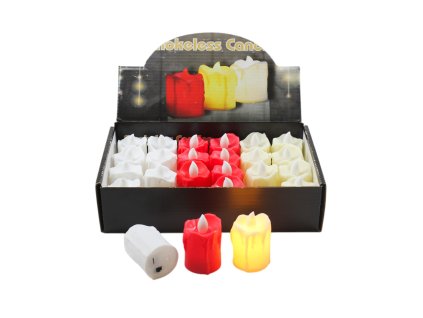 Nến điện màu đèn trắng 4.5x3.5cm (bịch: 24ks)