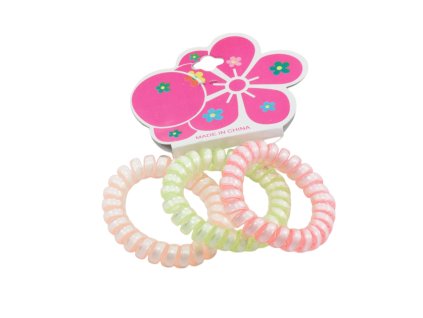 Dây buộc tóc lò xo vỉ giấy treo 3ks mix màu quang (bịch: 25 vỉ 2 gam màu)