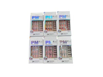 Móng tay giả bộ 24 móng + miếng dán + giũa trong hộp giấy