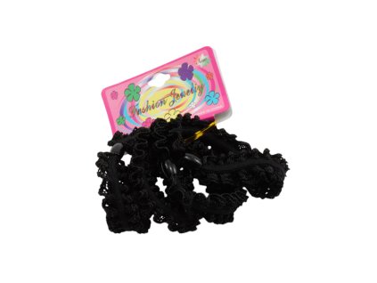 Dây buộc tóc mấu nhựa vỉ 4 chiếc đen