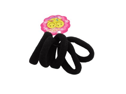 Dây buộc tóc mini vỉ giấy treo 5ks đen (bịch: 50 vỉ)