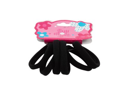 Dây buộc tóc vỉ giấy treo 6ks đen (Giá/cả bịch 12 vỉ)