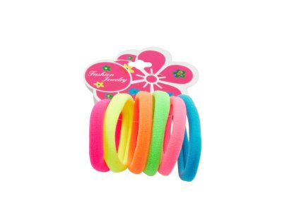 Dây buộc tóc vỉ giấy treo 6ks mix màu (Giá/cả bịch 12 vỉ)