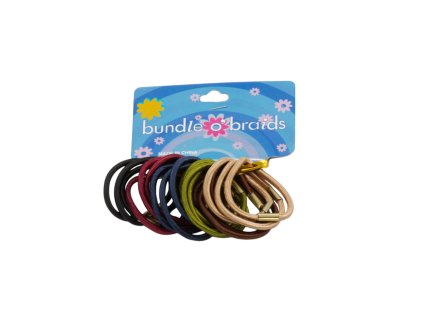 Dây buộc tóc nylon mấu sắt vỉ giấy treo 18ks mix màu (Giá/cả bịch 12 vỉ)