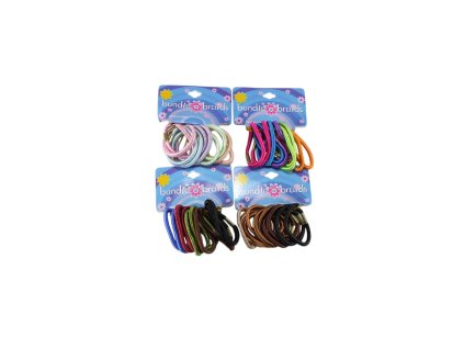 Dây buộc tóc nylon mấu sắt vỉ giấy treo 10ks mix màu (Giá/cả bịch 12 vỉ mix 4 gam màu)