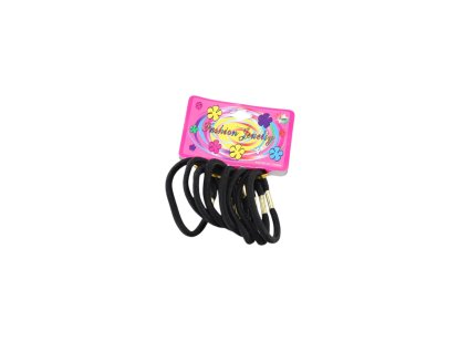 Dây buộc tóc nylon mấu sắt vỉ giấy treo 8ks đen (Giá/cả bịch 12 vỉ)