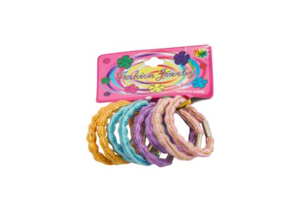 Dây buộc tóc mấu sắt vỉ 8 chiếc màu