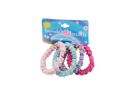 Dây buộc tóc mấu nhựa vỉ 4 chiếc